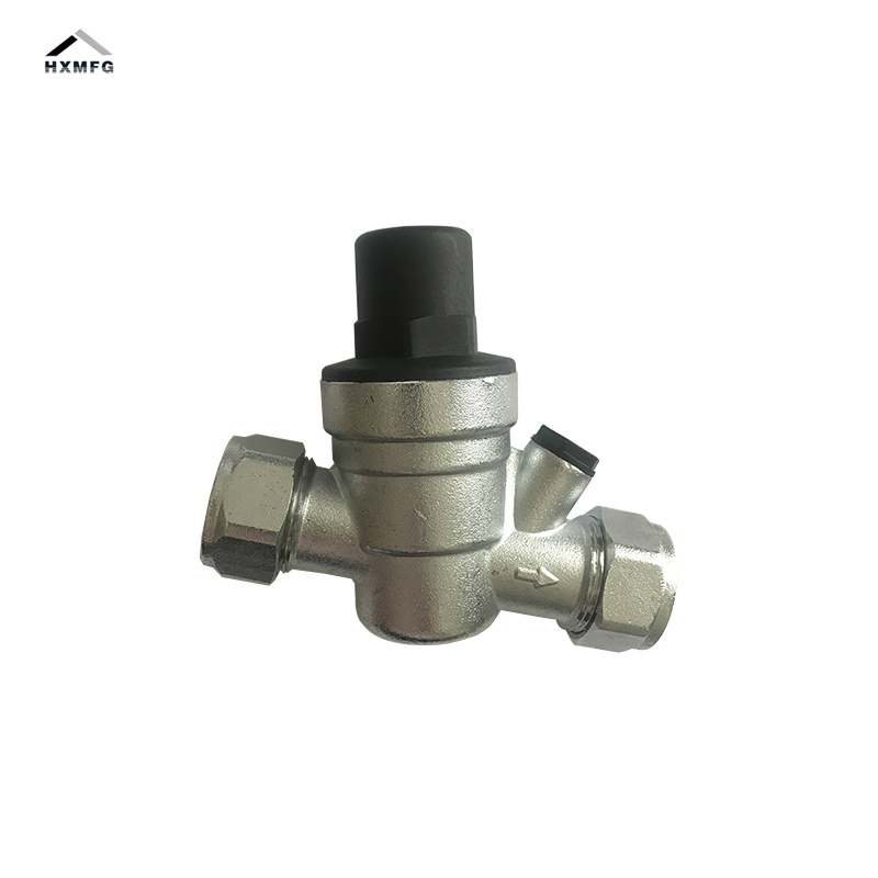 Wras Proved Chrome Plate Brass Female Pressure Reducing Valve with Gauge