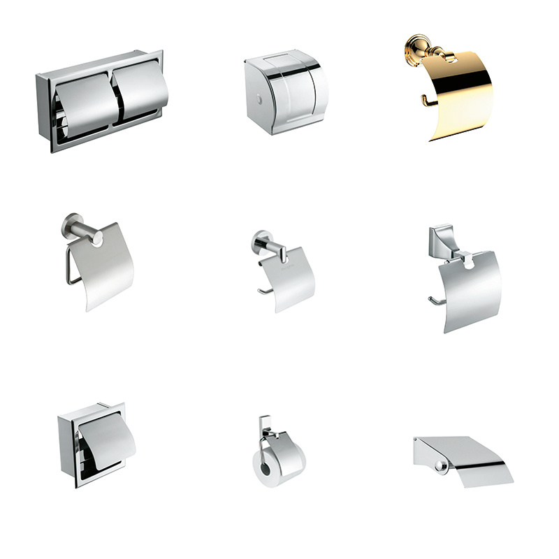 Waterproof Wall Mounted Chrome Plate Brass Toilet Paper Holder