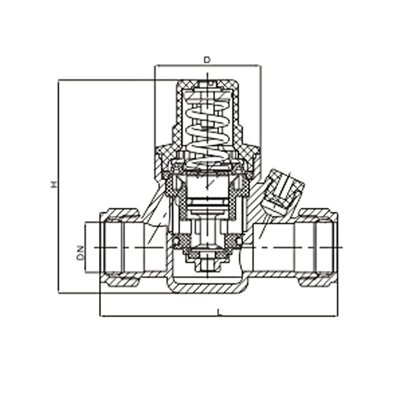Wras Proved Chrome Plate Brass Female Pressure Reducing Valve with Gauge