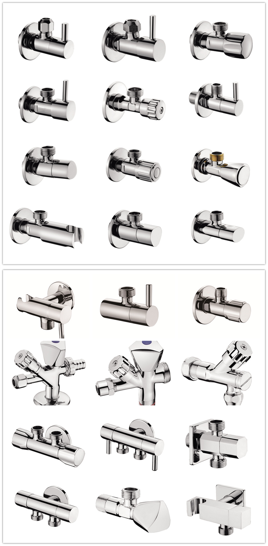 Brass Angle Valves Chrome Plated Kitchen and Bathroom018
