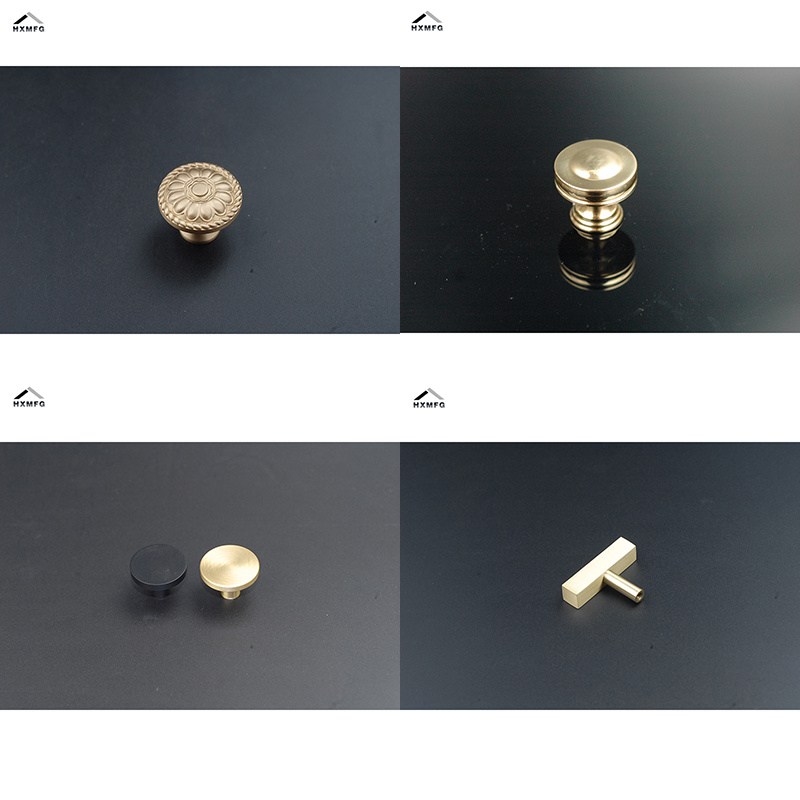 Morden Small Size Pure Brass Polishing Simple Design Cabinet Handle