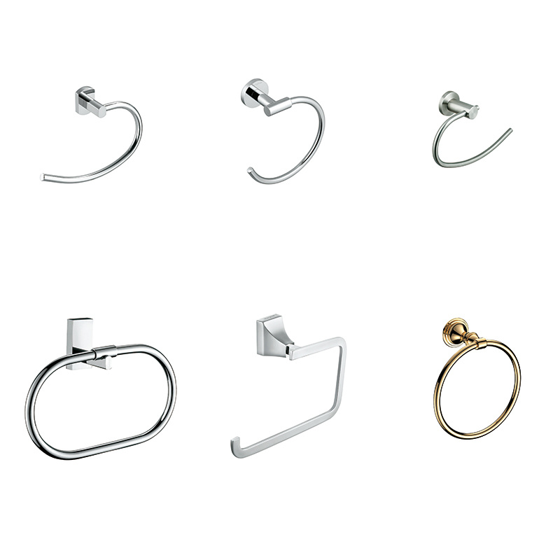 China New Arrive Durable Bathroom Chrome Plate Brass Towel Ring