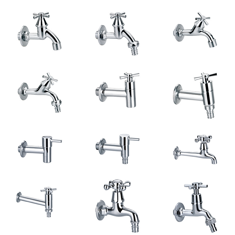 Chrome Plate Tap Quarter Handle Brass Bibcock for Water Supply