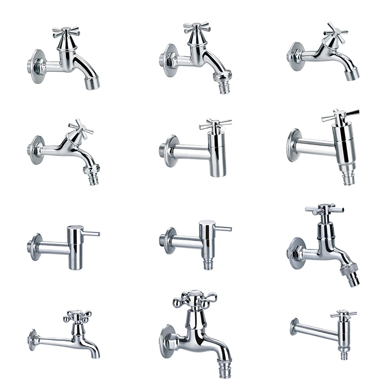 High Quality Hose Connection Chrome Plate Tap Brass Bathroom Bibcock